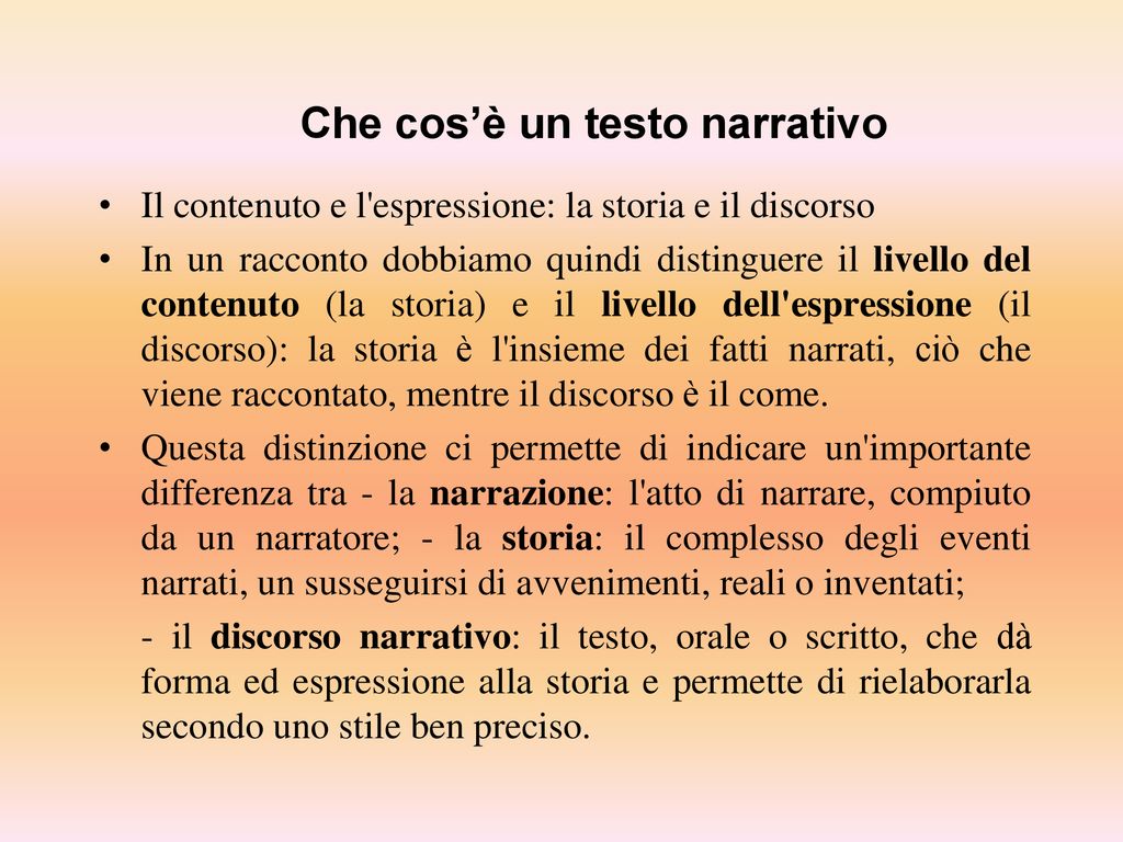 Che Cos Un Testo Narrativo Ppt Scaricare